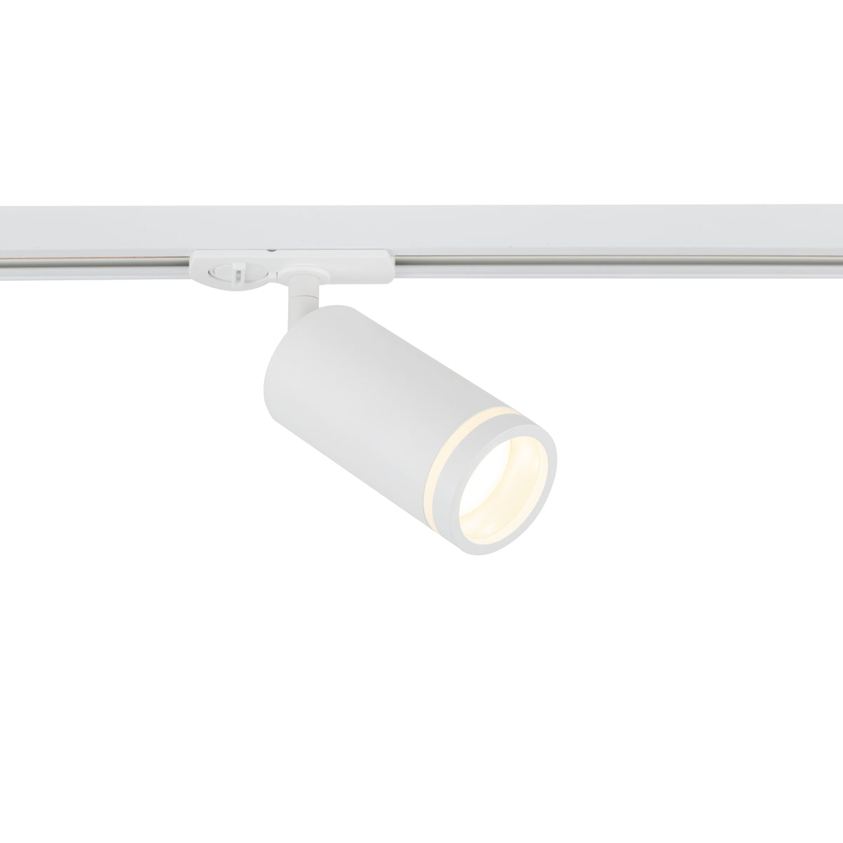 Spot pentru șină Tracer Ring Slim din metal, alb