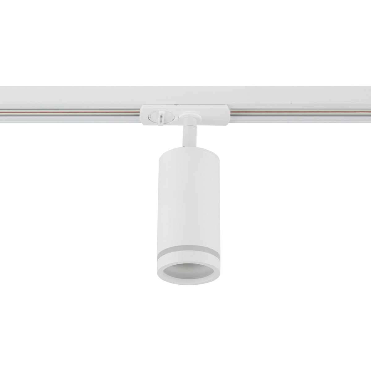 Spot pentru șină Tracer Ring Slim din metal, alb