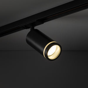 Spot pentru șină Tracer Ring Slim din metal, negru