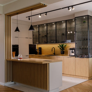 Spot pentru șină Tracer sticlă din oțel, negru grafit