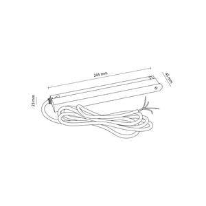 Sursă de alimentare Magnetic Easy cu montaj în șină, alb, 247 × 23 × 45 mm