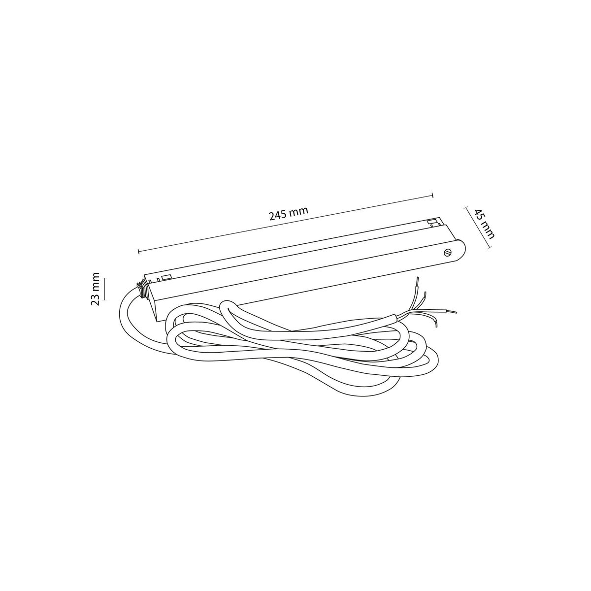 Sursă de alimentare Magnetic Easy cu montaj în șină, negru, 247 × 23 × 45 mm